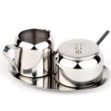 Set din inox, creamer, zaharnita , lingurita si tavita ovala